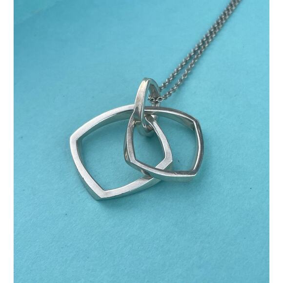 Tiffany & Co. Triple Torque Frank Gehry Pendant Necklace Silver Drop Dangle 925 - Picture 12 of 12